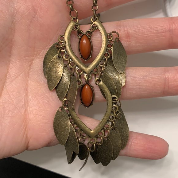 NWOT Summer Soul Brass Necklace w/ Earrings - Picture 5 of 6